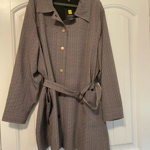 Tan and black belted blazer - Jones New York